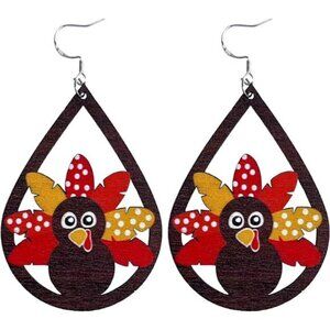 🦃 Festive Turkey Thanksgiving Earrings 🧡